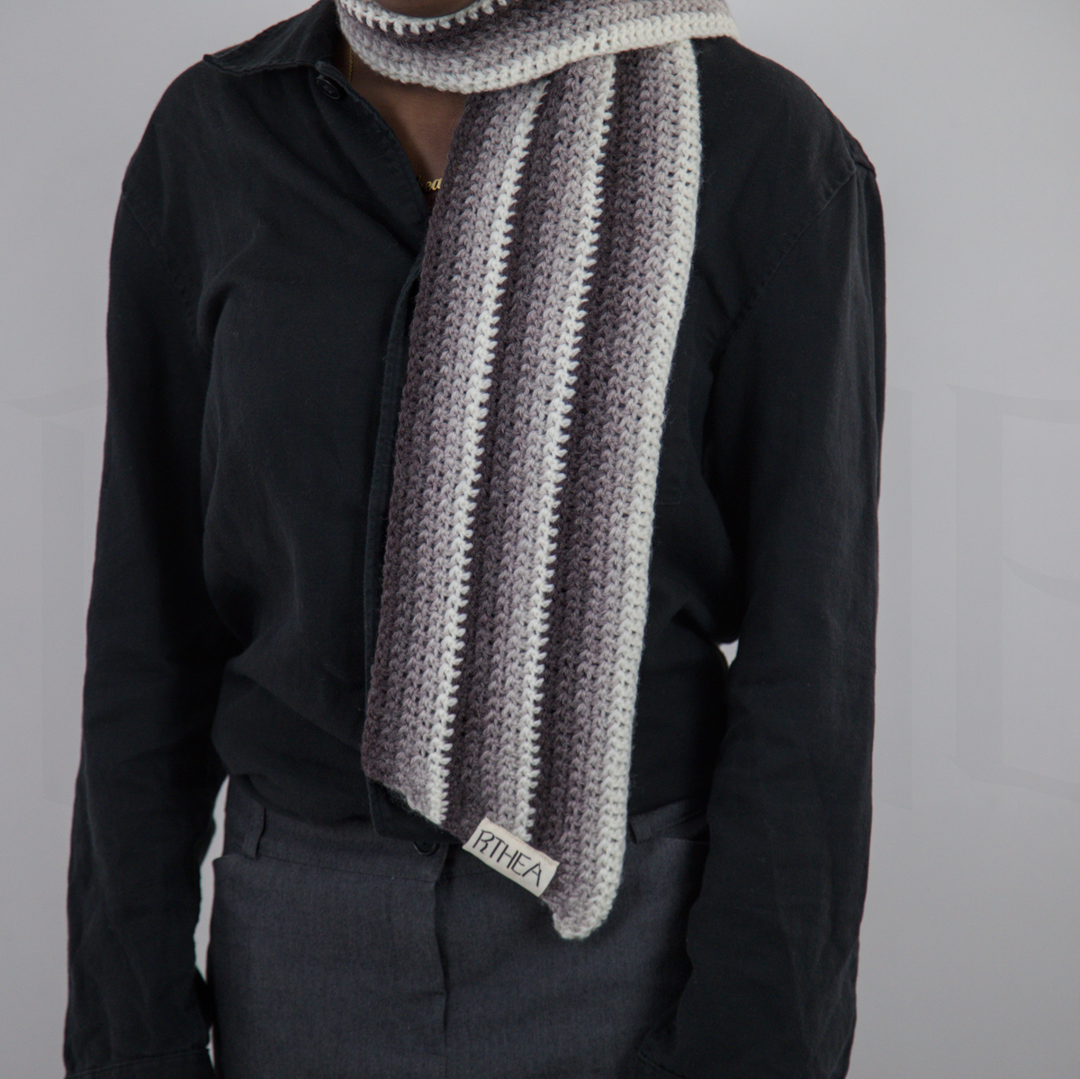 Ombre asymmetric scarf - wood