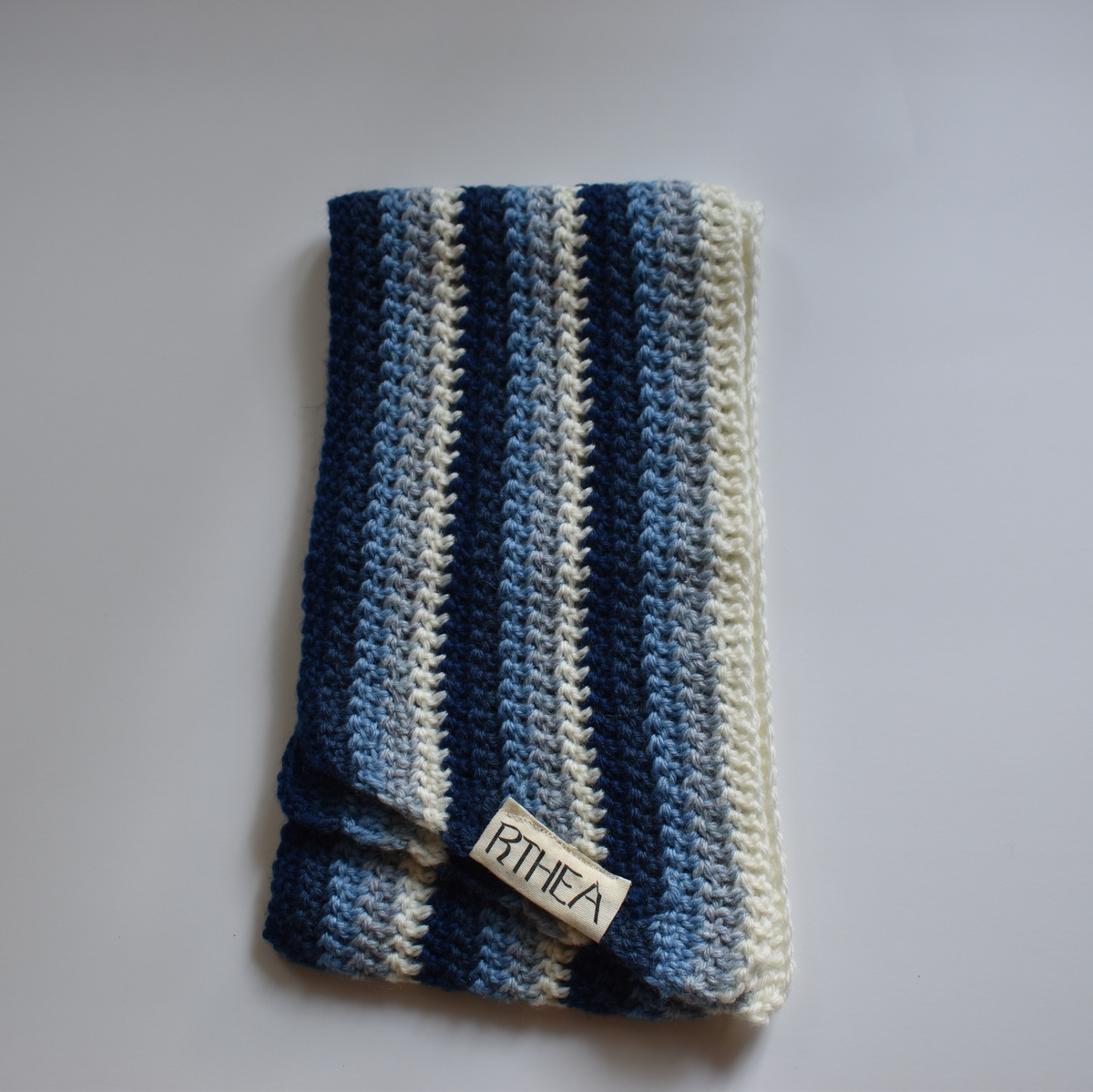 Ombre asymmetric scarf - ocean