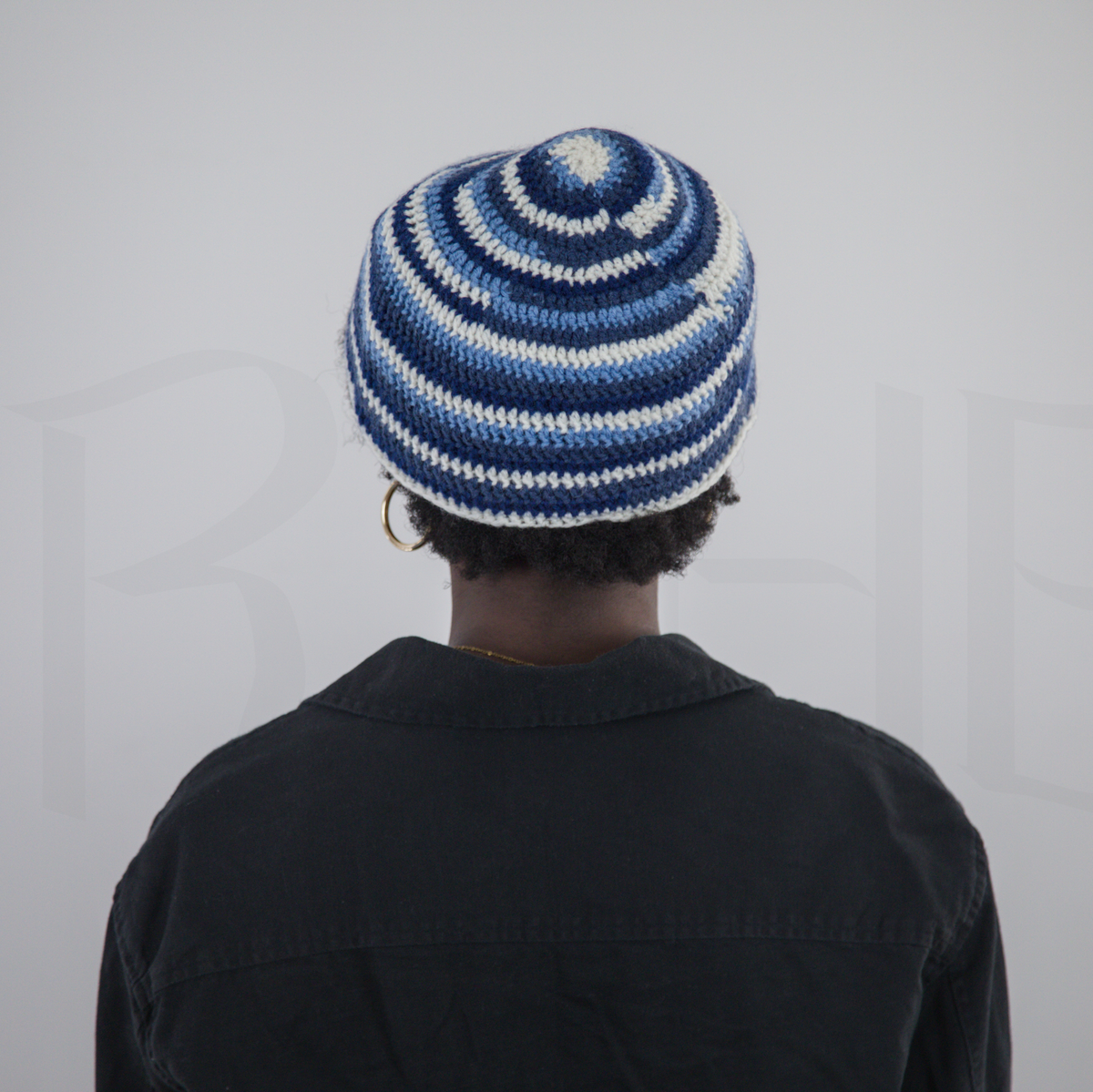 Ombre double beanie - ocean