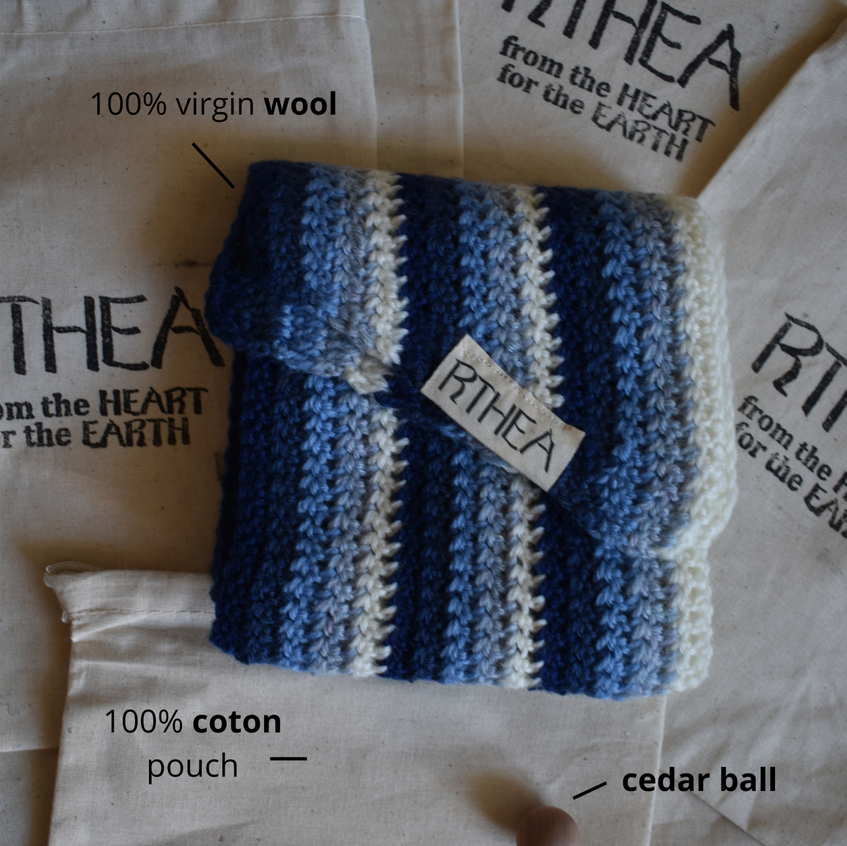 Ombre asymmetric scarf - ocean