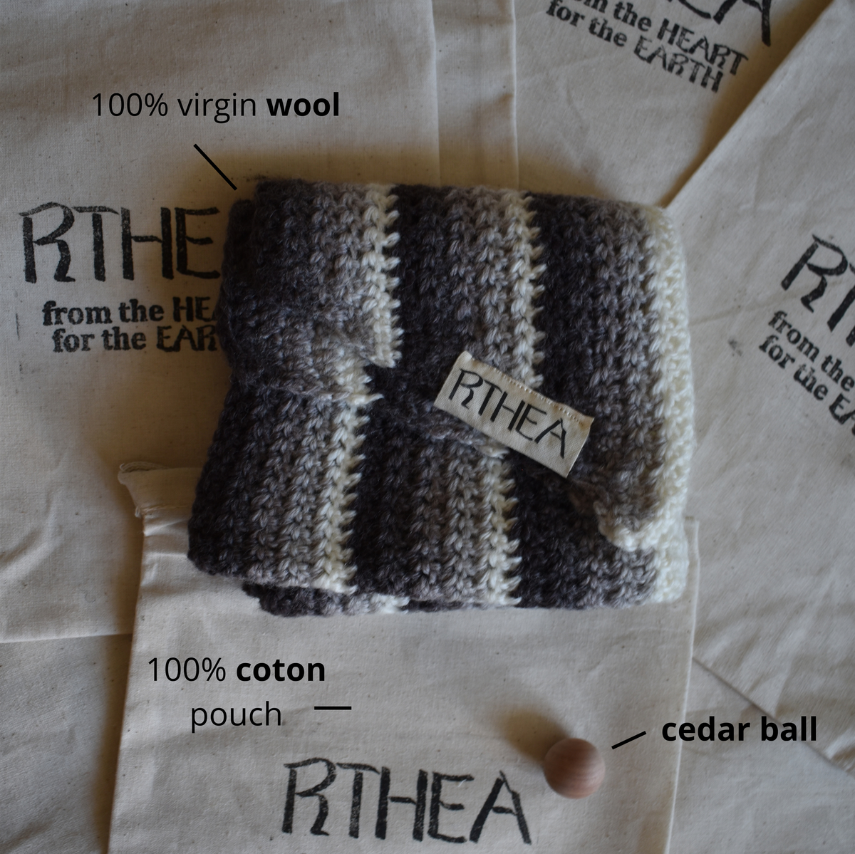 Ombre asymmetric scarf - wood